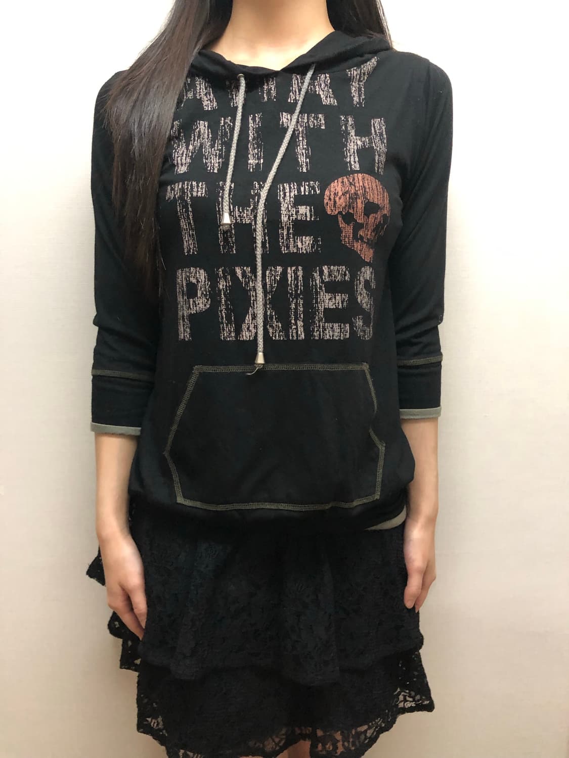 빈티지 블랙 펑크 후디 상품이미지5
