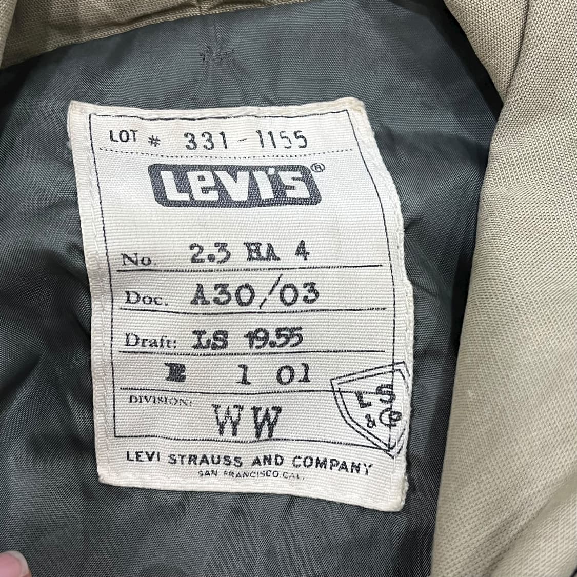 리바이스 밀리터리 야상자켓 s08600 상품이미지8