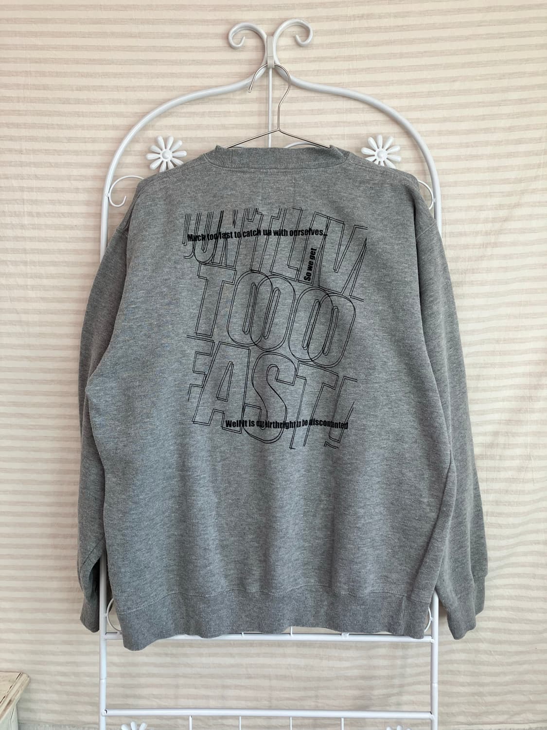 빈티지 그레이 투 패스트 맨투맨 y2k 스트릿 갸루 펑키 일본빈티지567 상품이미지2