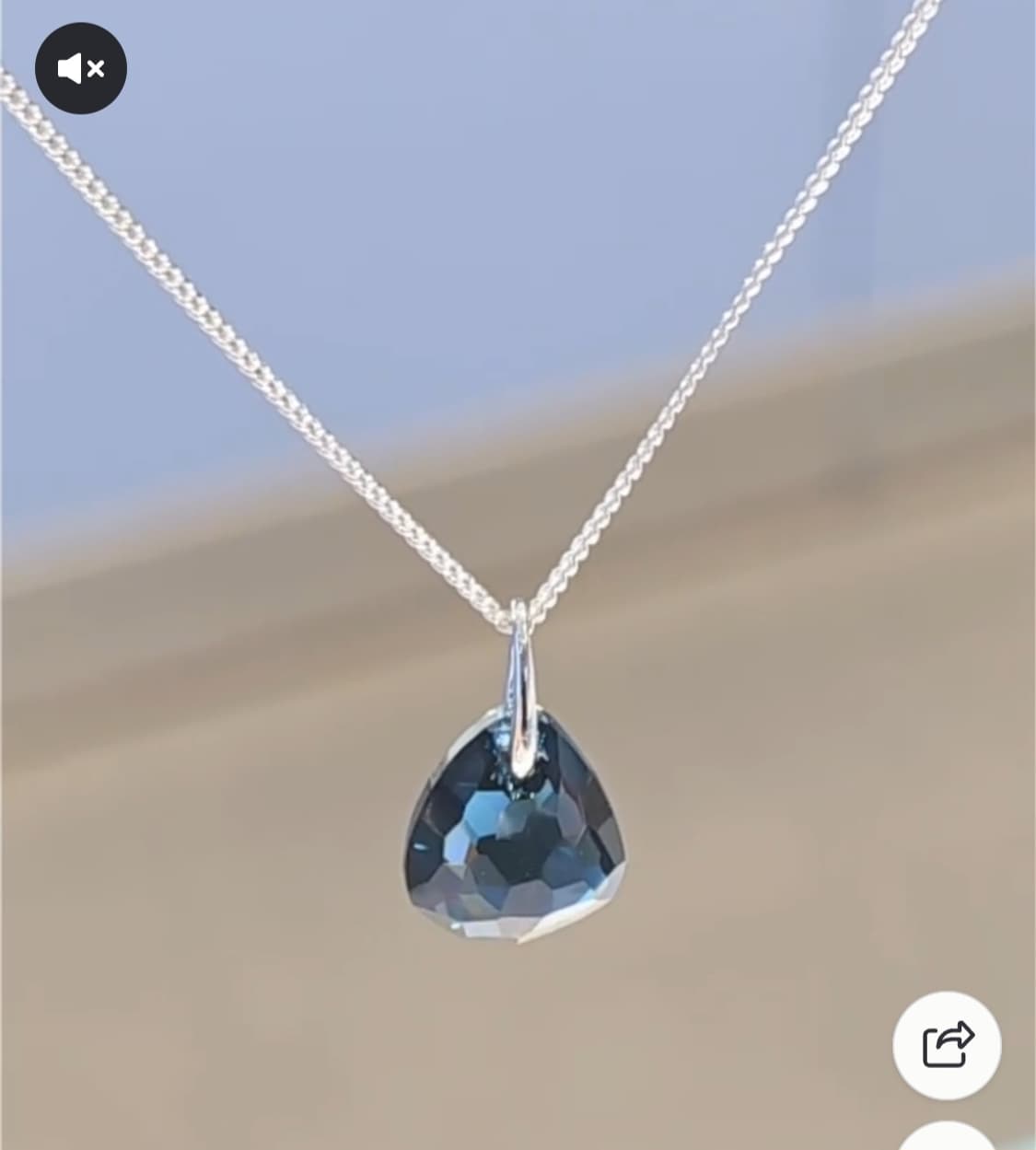 새제품)스와로브스키 블루 갈렛 목걸이 정품 상품이미지3