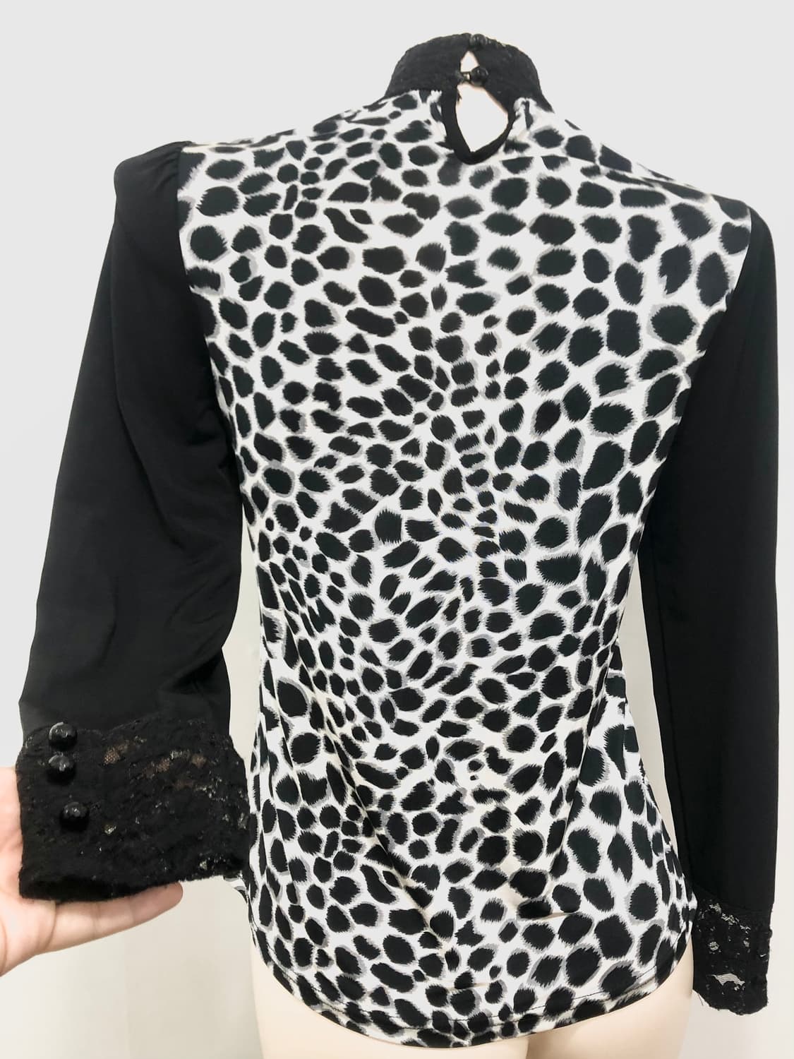 leopard pattern lace long sleeve 상품이미지3