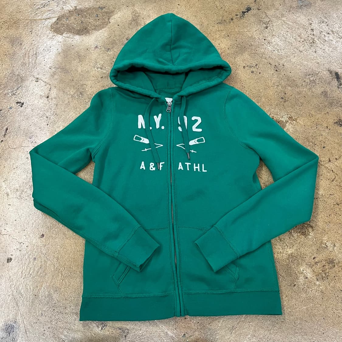 아베크롬비 그린 딱붙 후드집업 상품이미지2