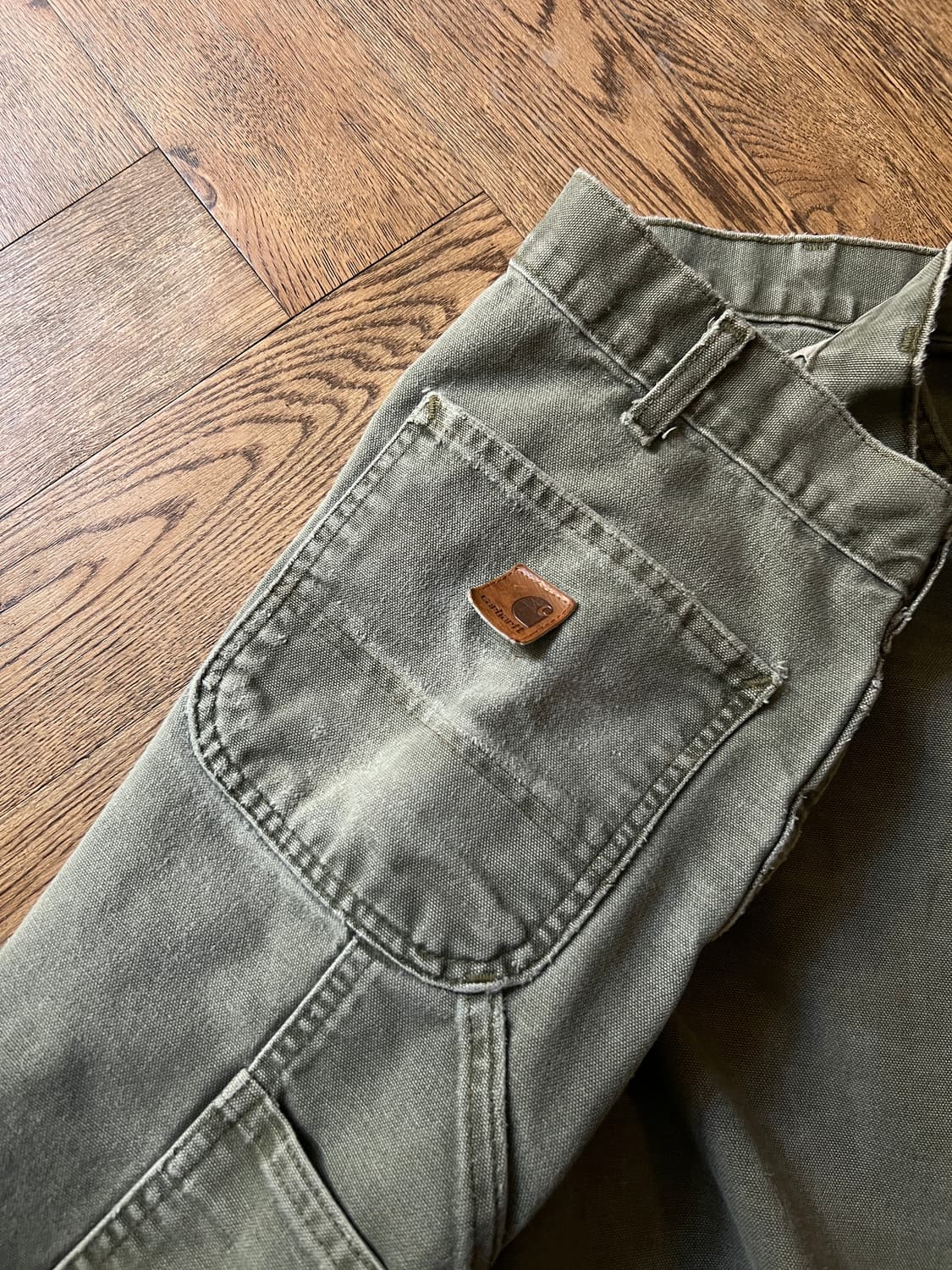 [34]칼하트 USA 모스그린 싱글니 워크팬츠 상품이미지6