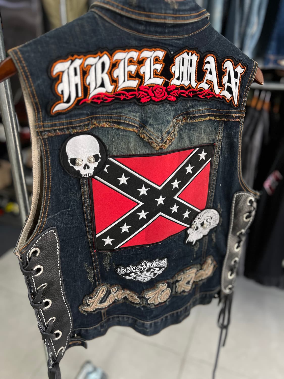 빈티지 워싱 커스텀 조끼  상품이미지6