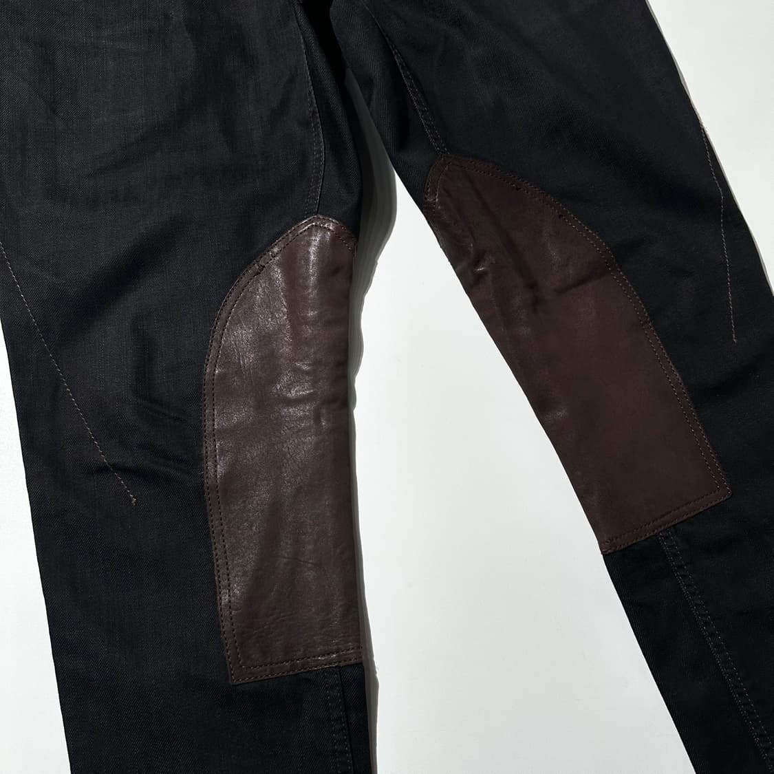 돌체 앤 가바나 Y2K 레더 패치 스트레이트 데님 팬츠 상품이미지6