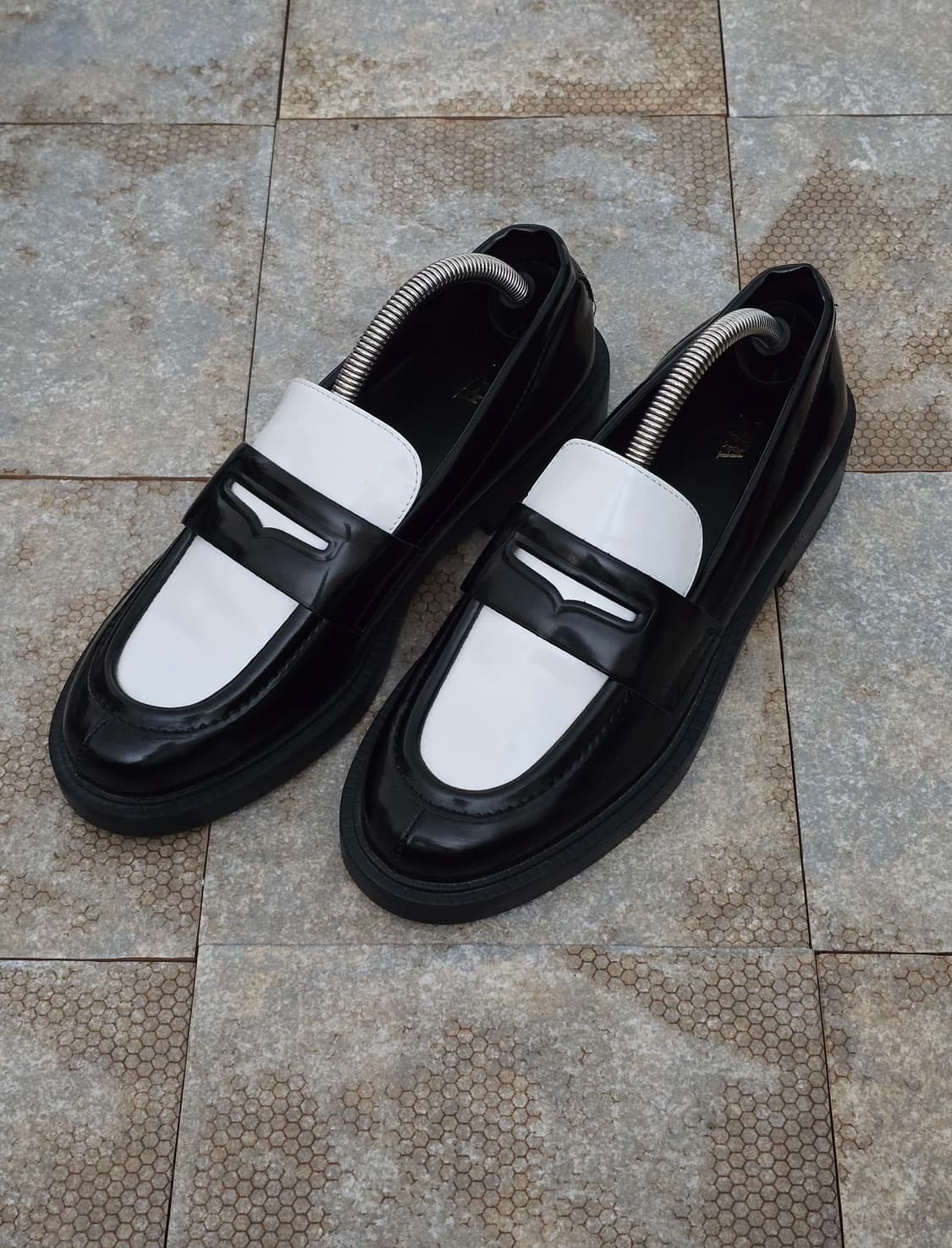 (245)자라 배색 페니 로퍼 구두 상품이미지1