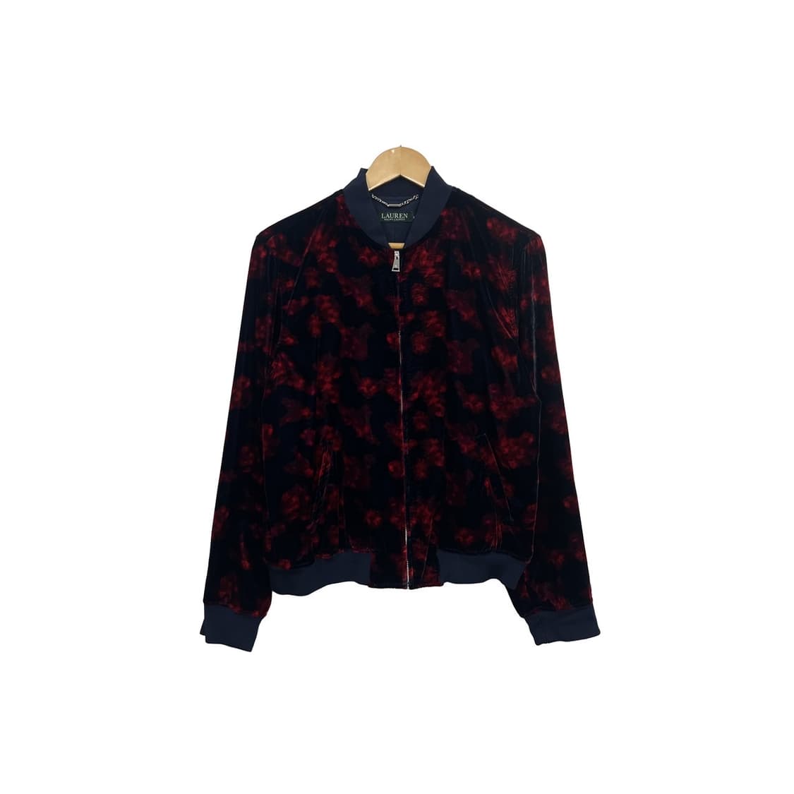 로렌 랄프로렌 플라워 패턴 벨벳 집업 자켓 상품이미지1