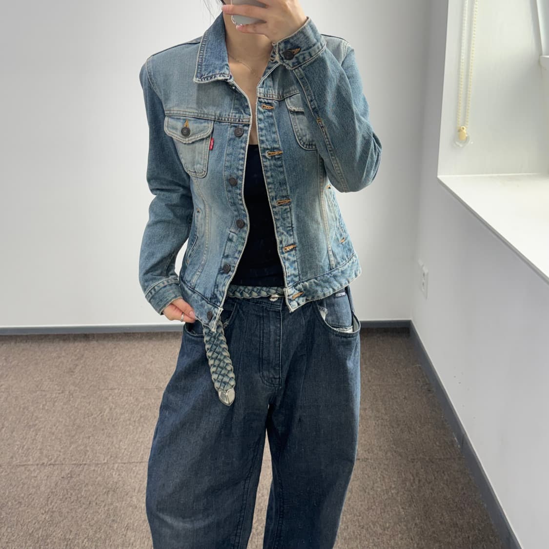 Levis 리바이스 투 포켓 워싱 데님 자켓 상품이미지1