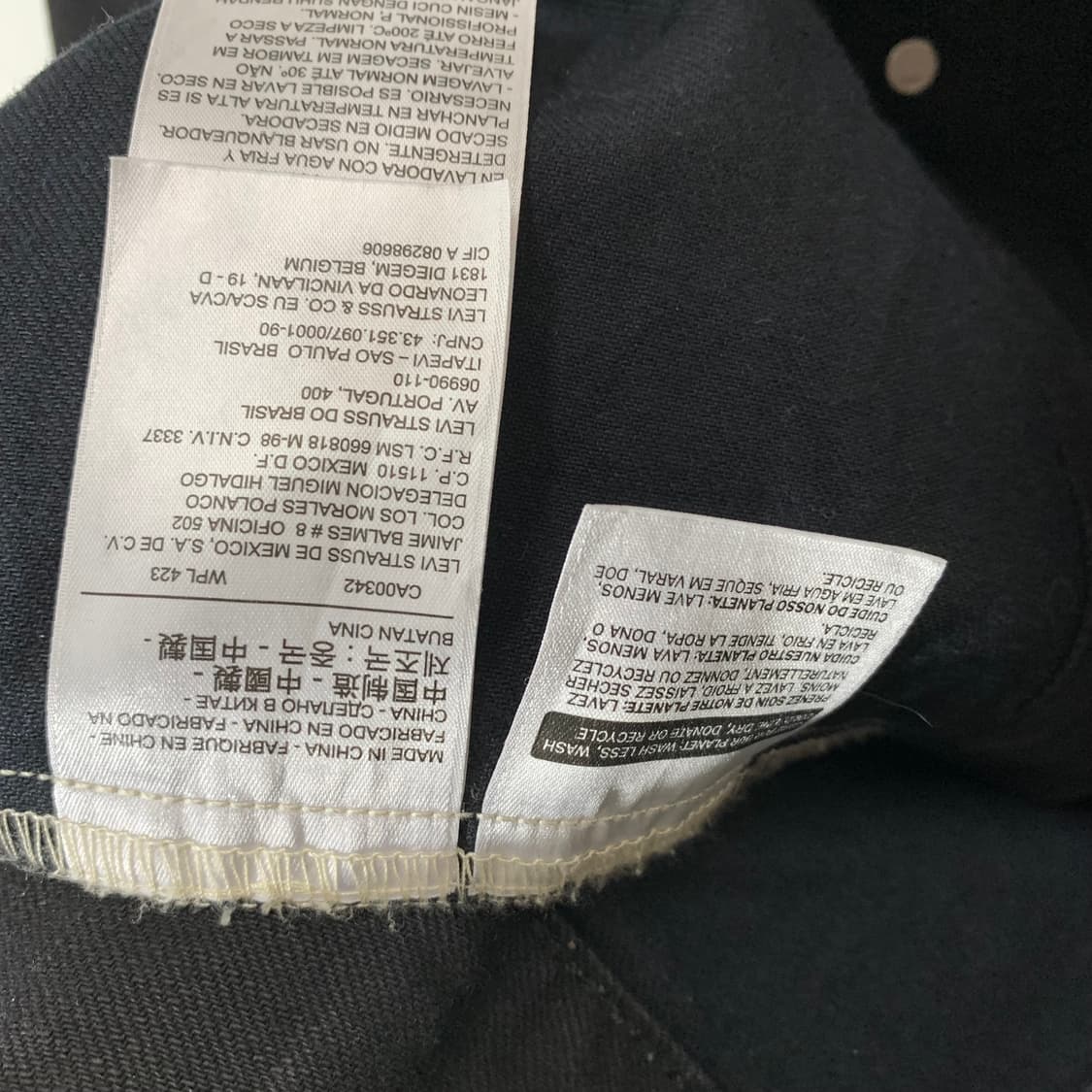 리바이스 스탠드카라 흑청 트러커 데님 자켓 상품이미지4