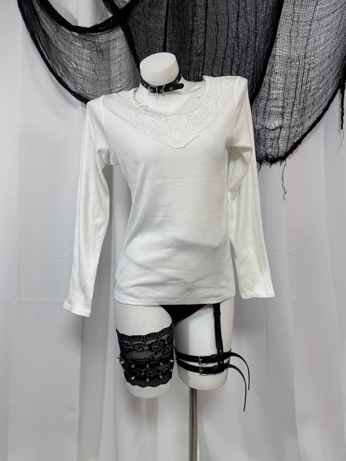 white lace t-shirt 상품이미지1