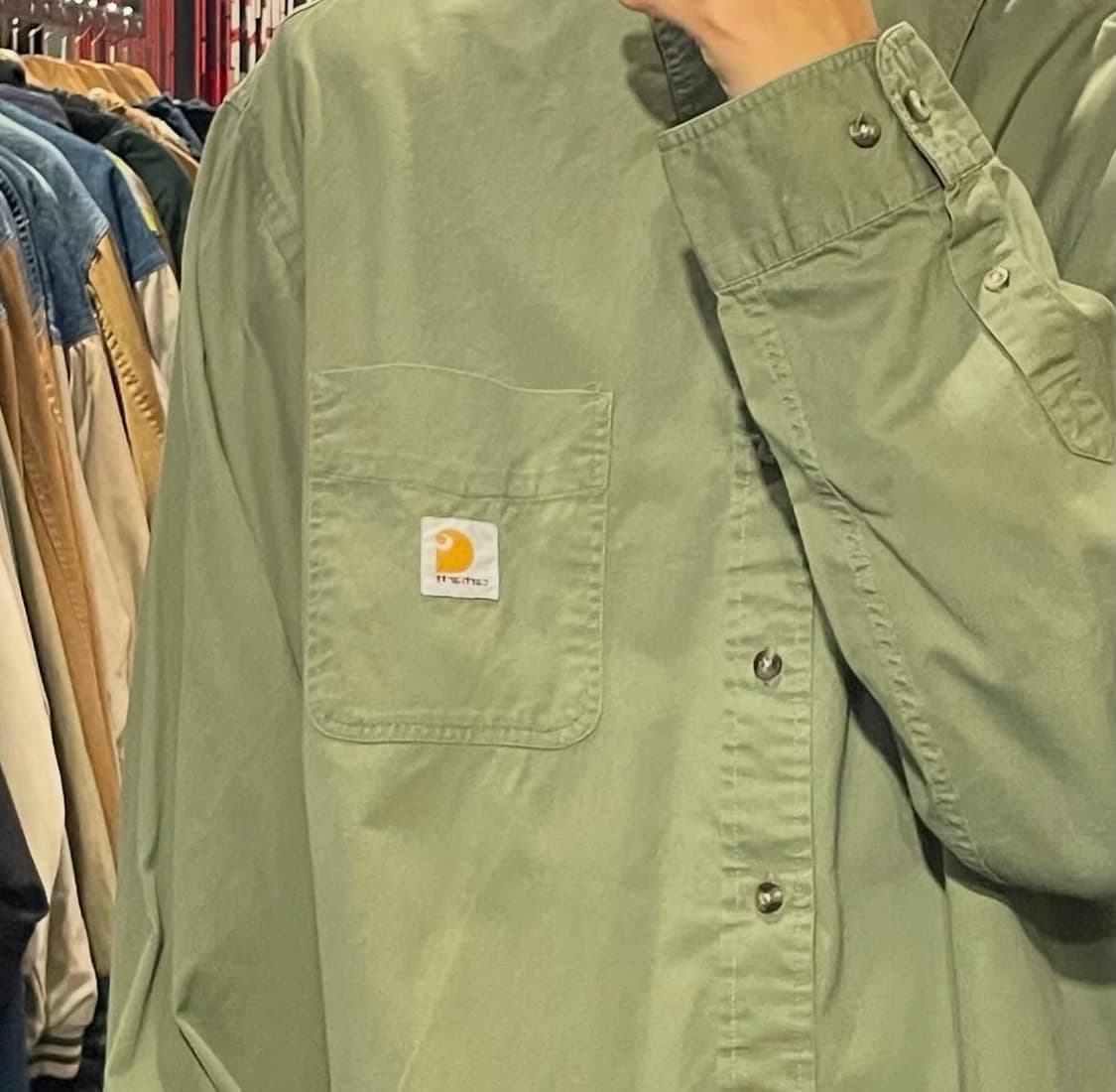 [IM] carhartt 칼하트 올리브 긴팔셔츠 상품이미지4