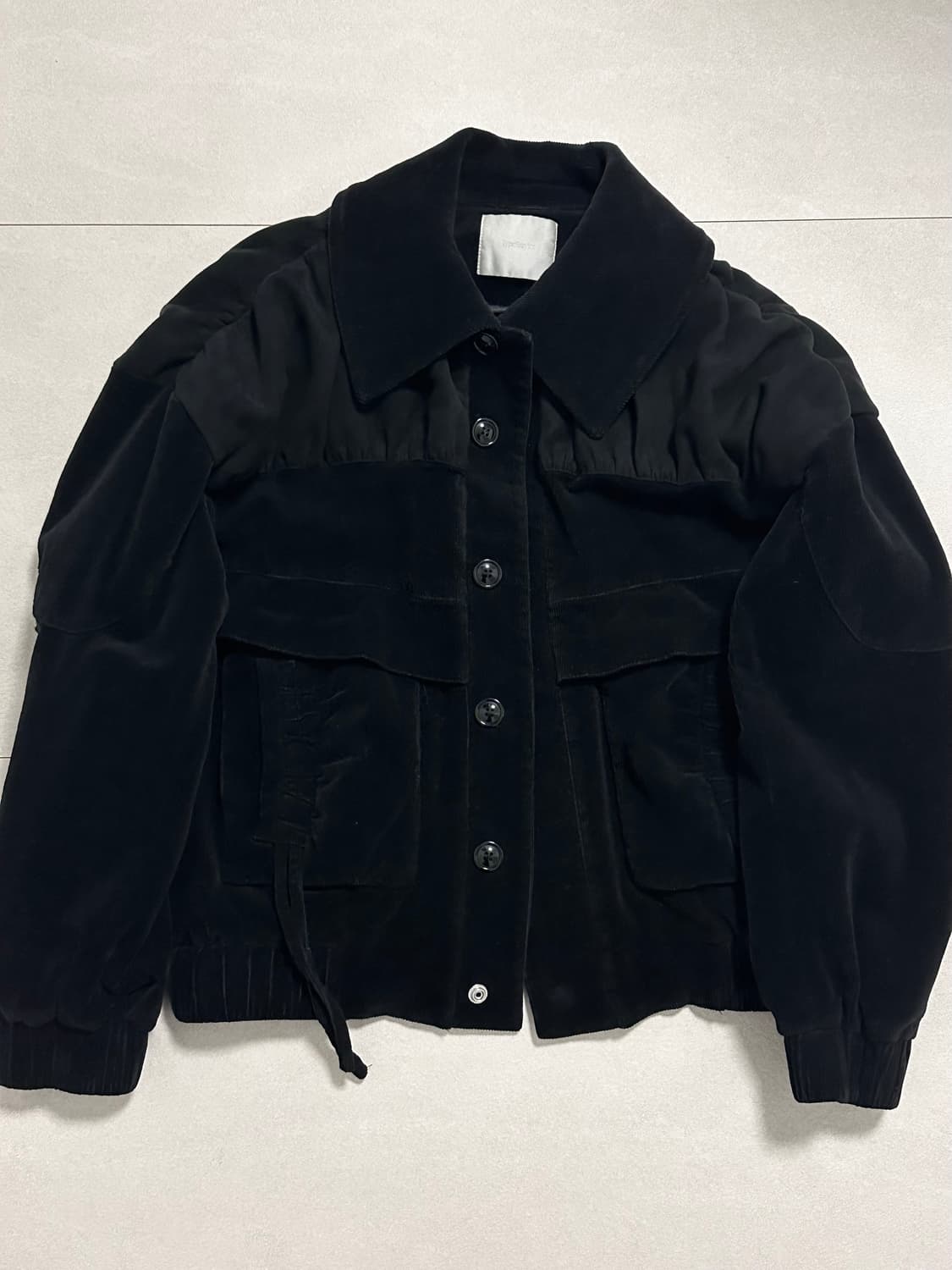 타입서비스 믹스드 셔링 점퍼 블랙 상품이미지5