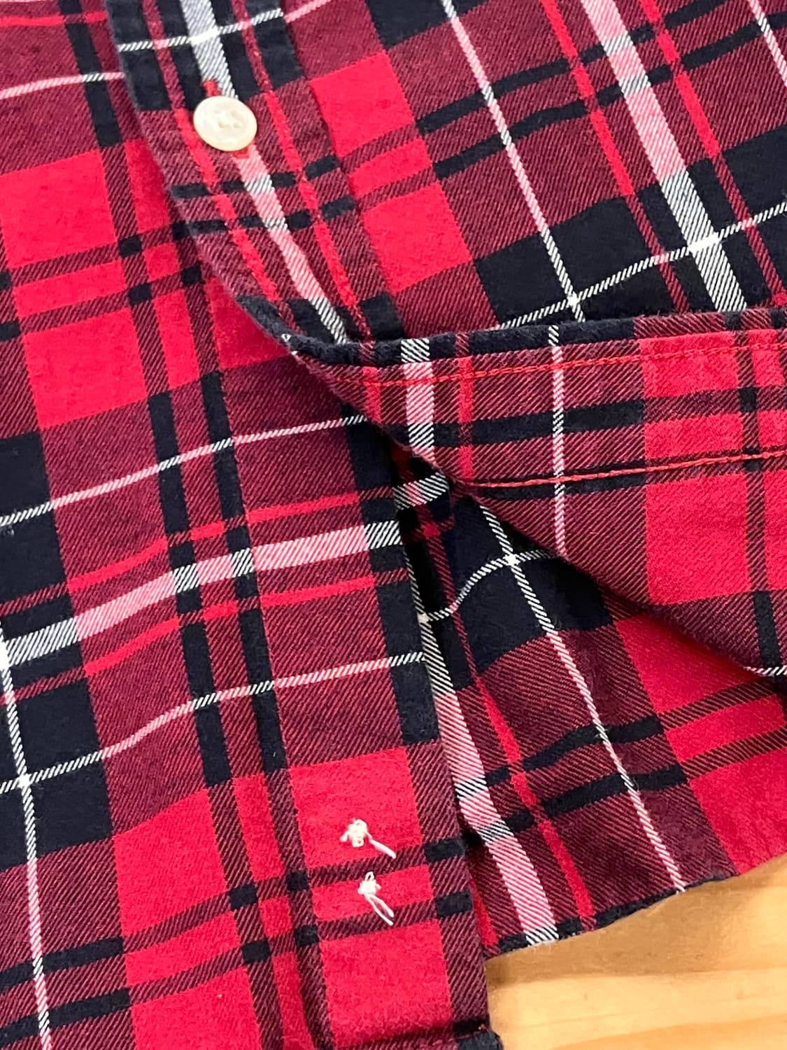 폴로 랄프로렌 체크 셔츠 레드 XL #csz3617 상품이미지6