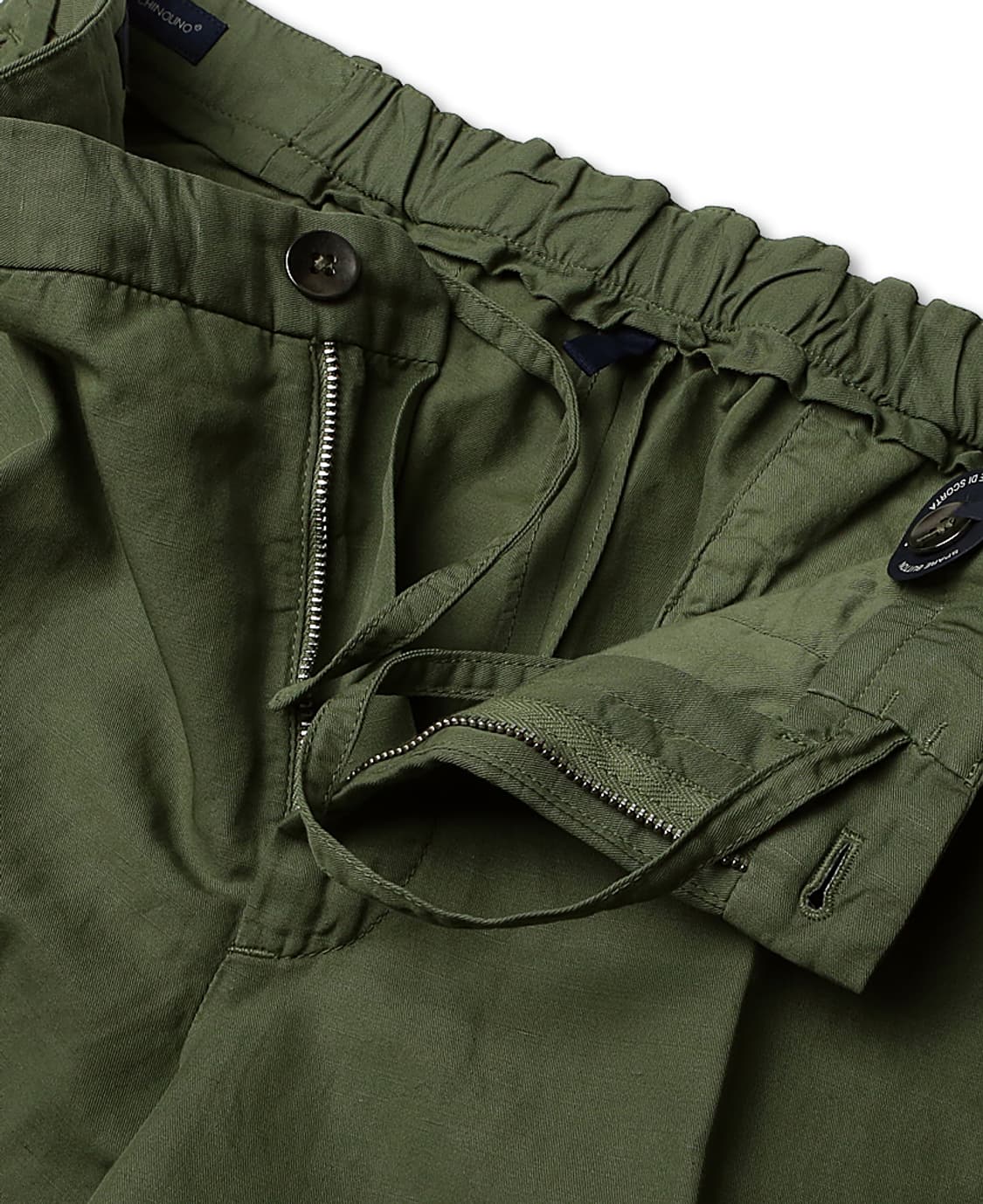 52 인코텍스 [Incotex] 카키 린넨 코튼 치노리노 하프 조거 팬츠 상품이미지4