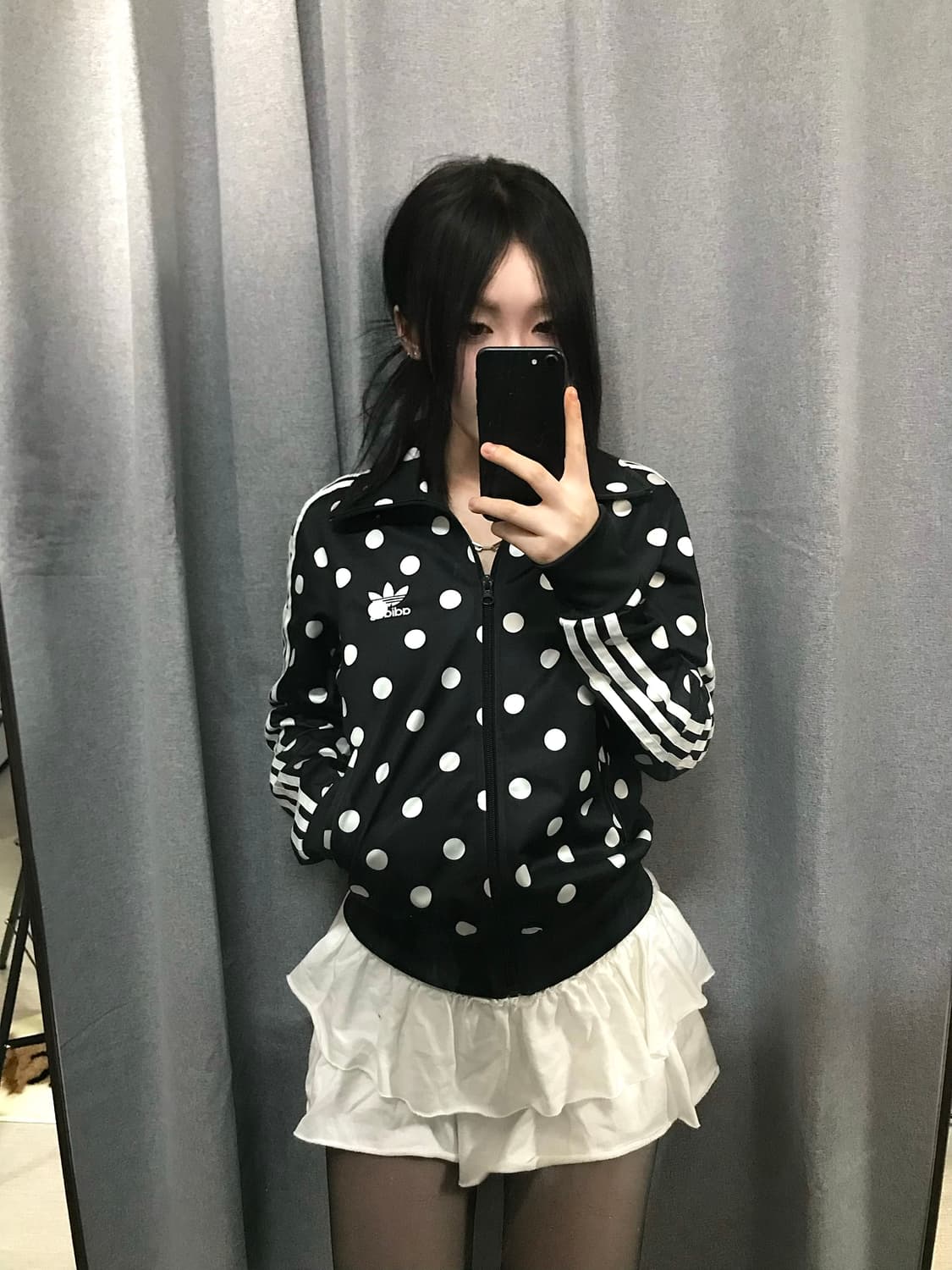 아디다스 오리지널스 파이어버드 트랙탑 폴카도트 블랙 95 상품이미지1