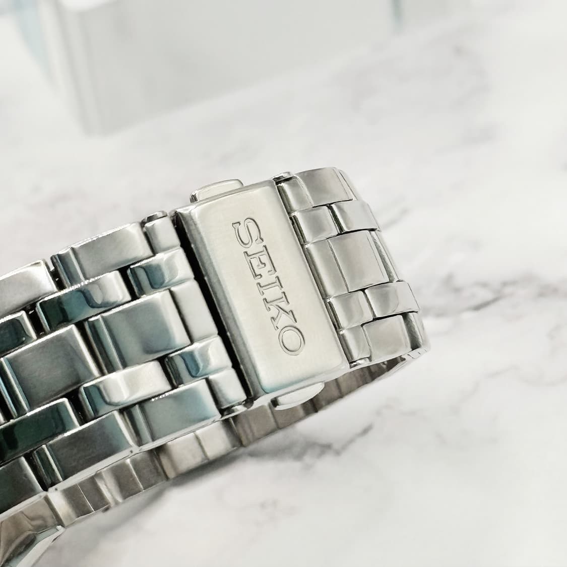 90s00s 빈티지 세이코 화이트 5BAR 기요셰다이얼  브레이슬릿 워치 상품이미지8