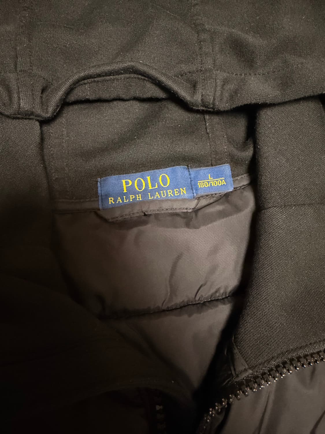 폴로 경량패딩 후드집업 블랙 상품이미지3