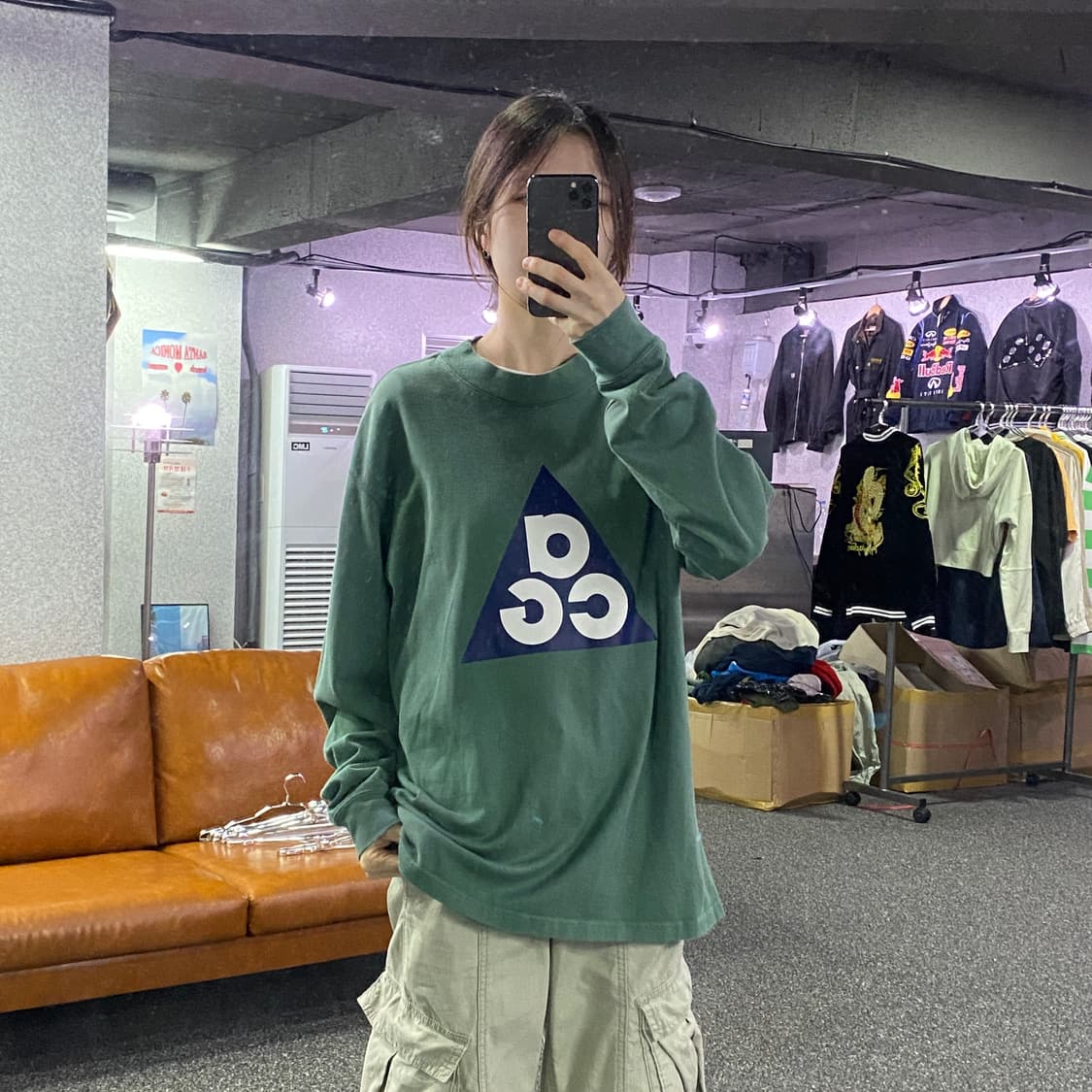 나이키 acg 빅로고 그린 롱슬리브 B2290 상품이미지1