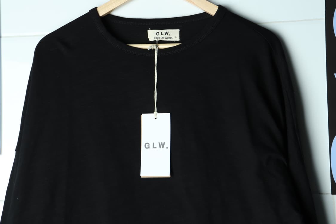 (L-2XL) 굿라이프웍스 긴팔티셔츠 쭉티 박시 새상품 블랙-H30018 상품이미지3