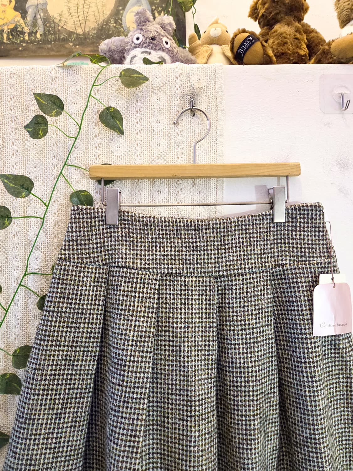 울 미디 스커트 상품이미지2