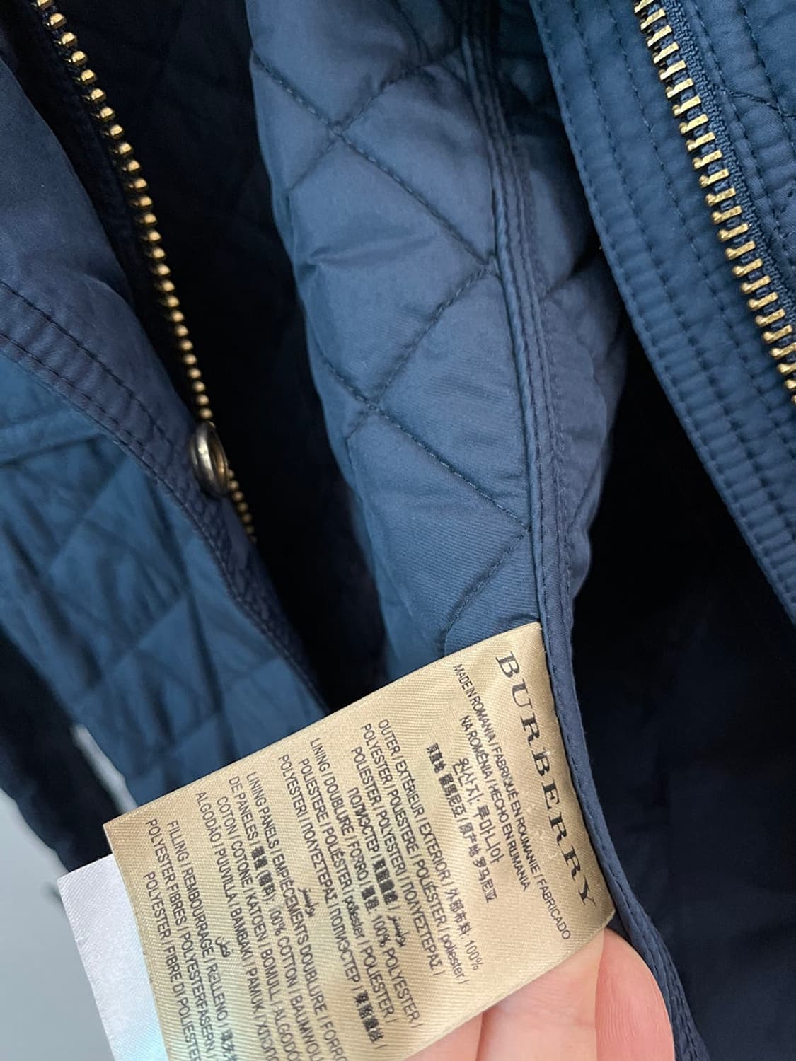 여) 버버리 네이비 퀼팅자켓  상품이미지8