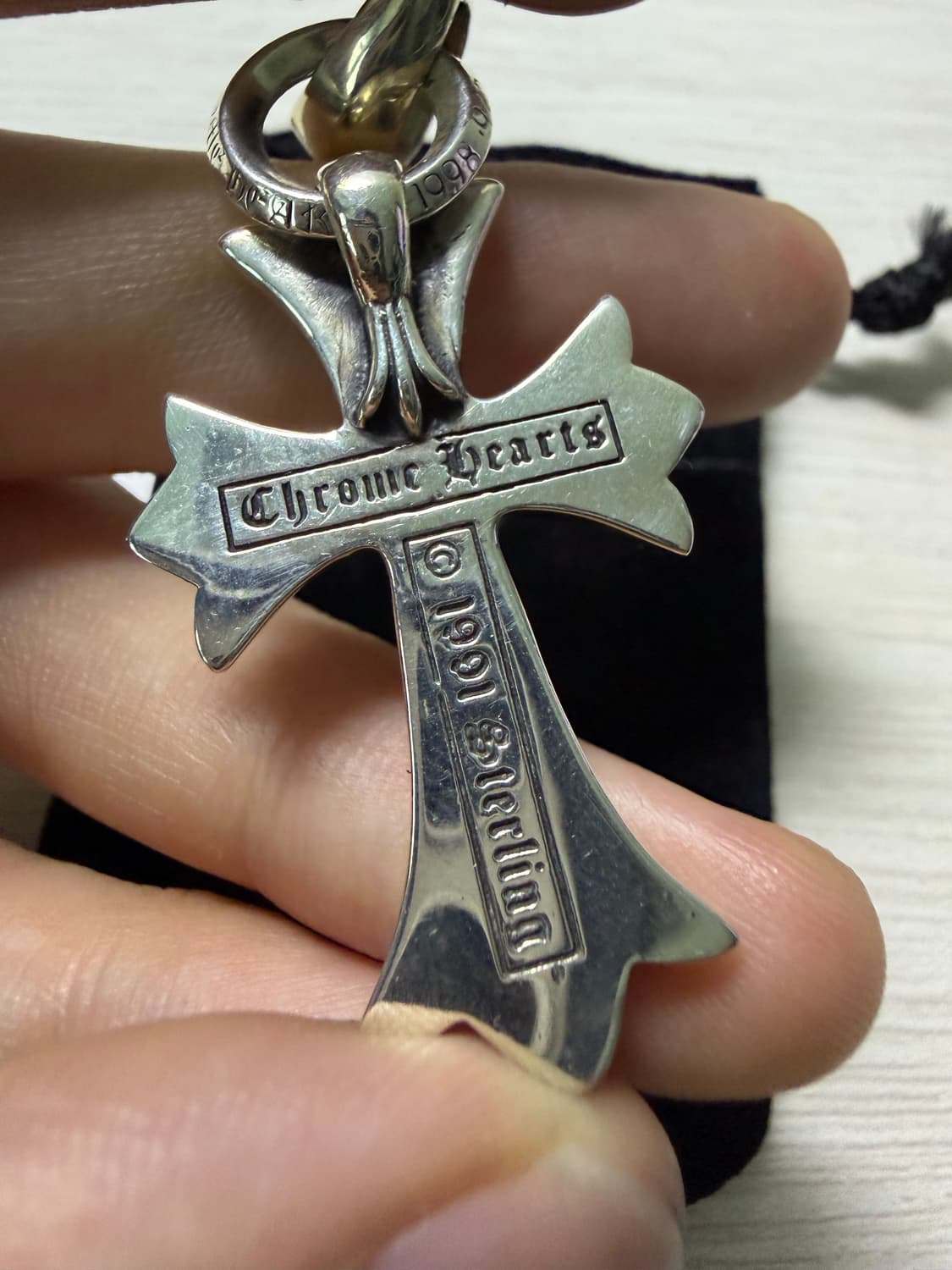 크롬하츠 스몰 크로스 위드 베일 볼체인 상품이미지3