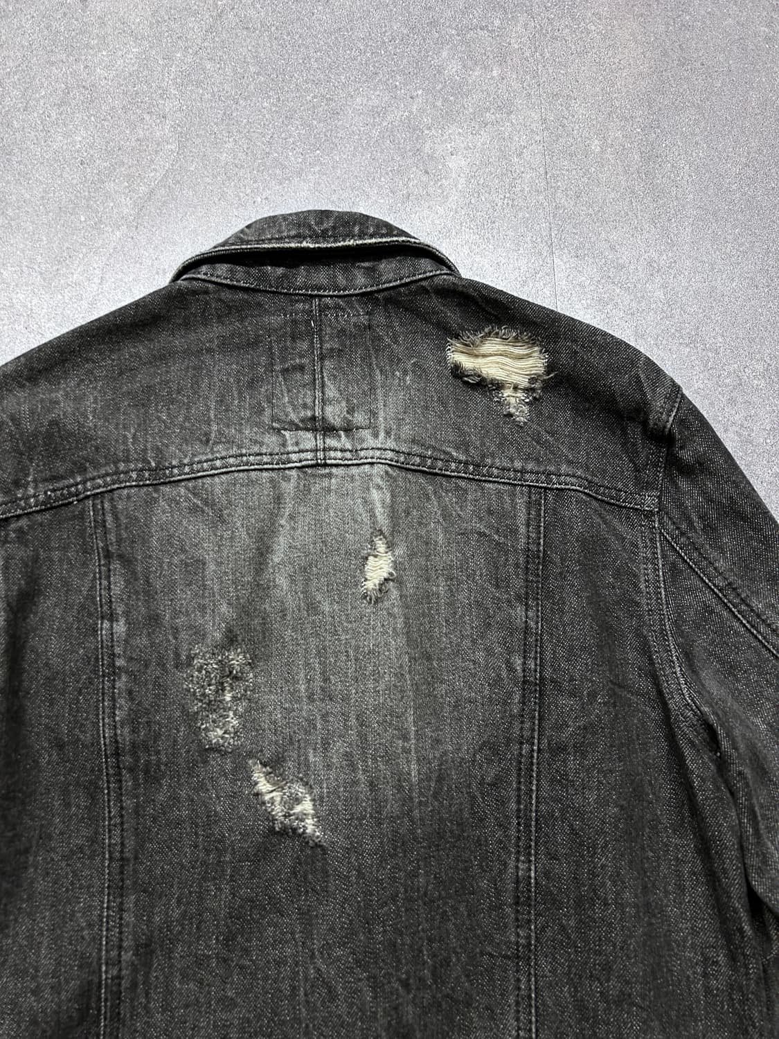 버커루 디스트레스드 트러커 자켓 상품이미지5