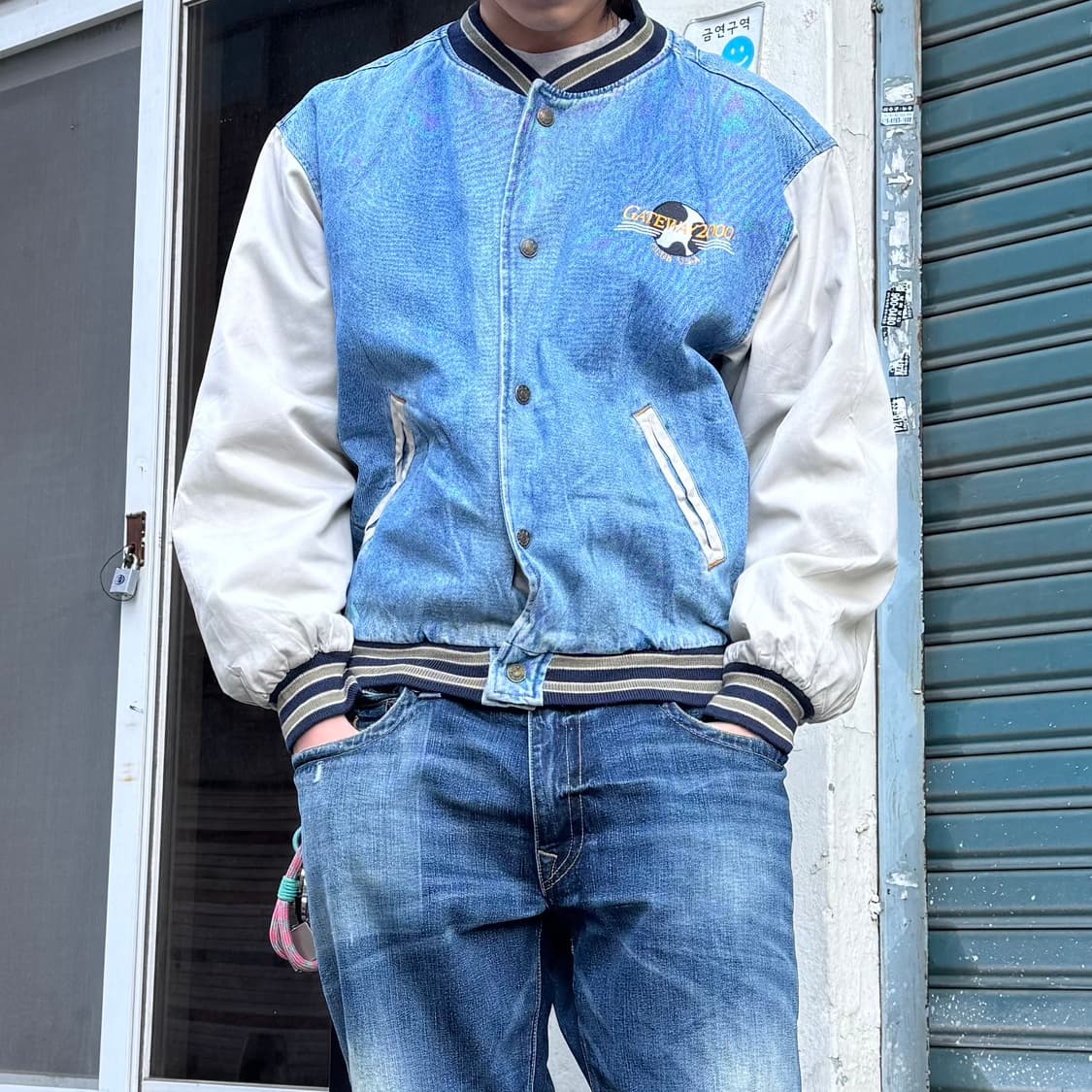 Dickies 데님 바시티자켓 상품이미지1