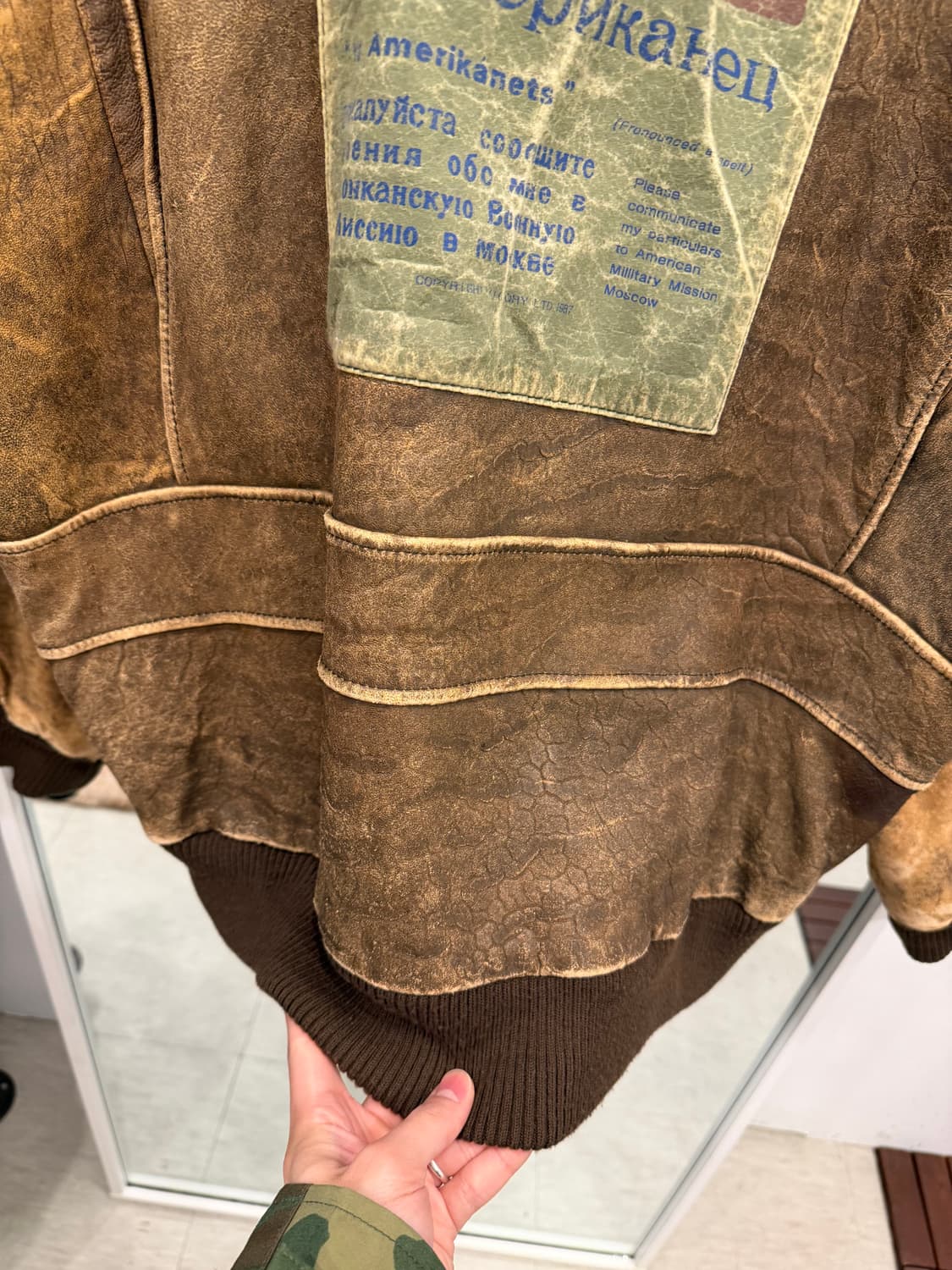 Avirex 아비렉스 미해군 G-1 레더 자켓 상품이미지5