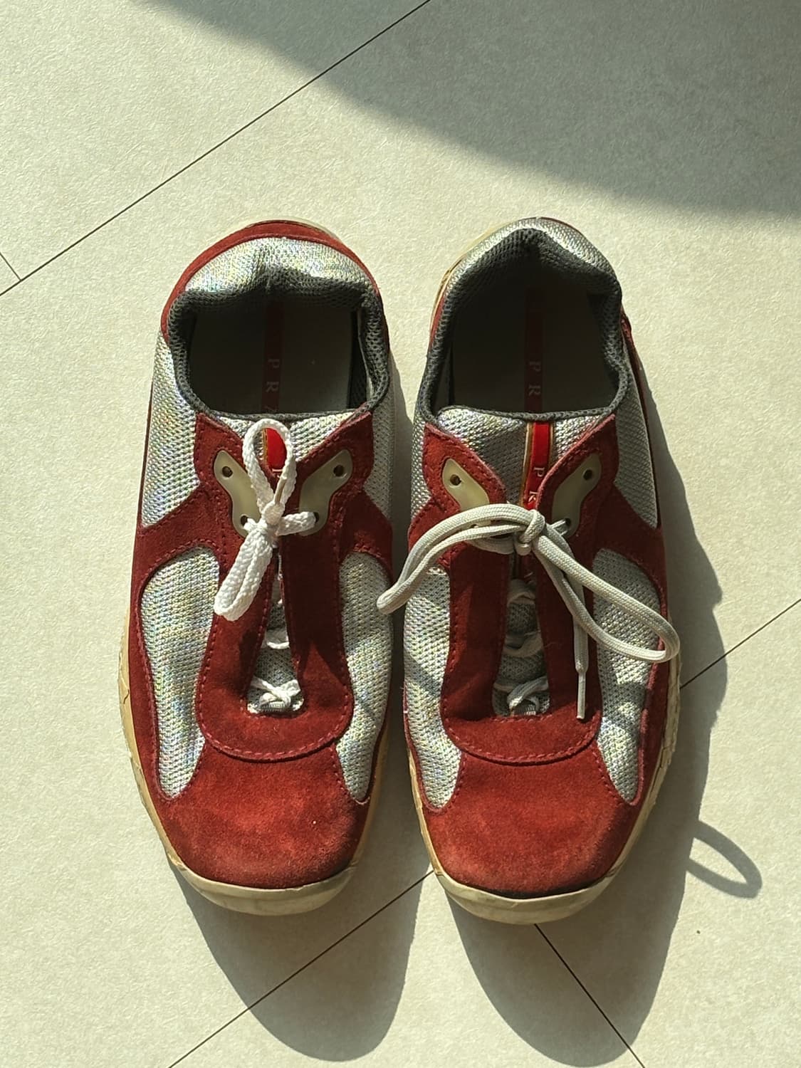 Prada Sports America’s Cup 버건디 스웨이드 UK9 상품이미지1