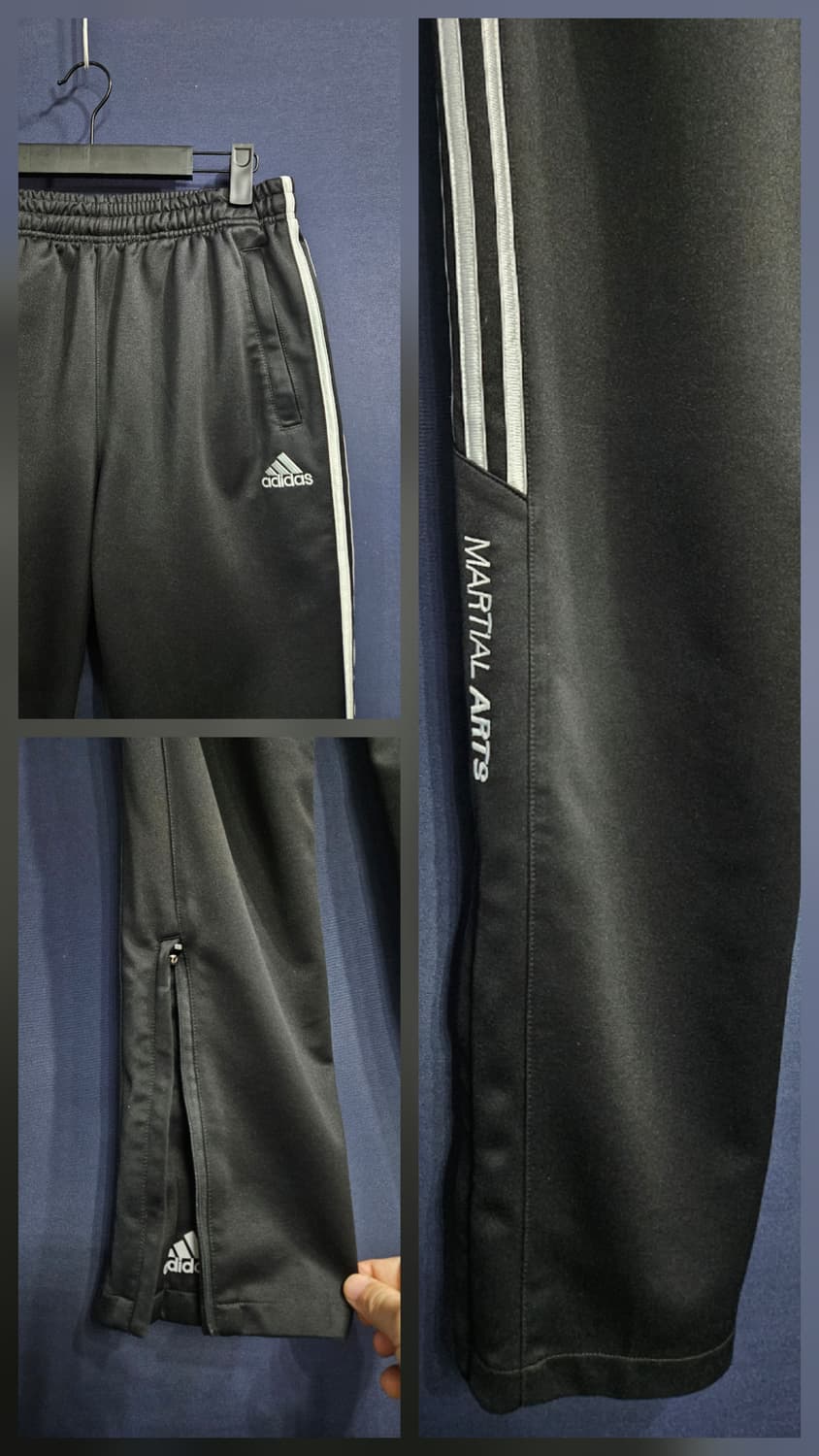 아디다스 자수 삼선 블랙 남성 100 셋업  상품이미지10