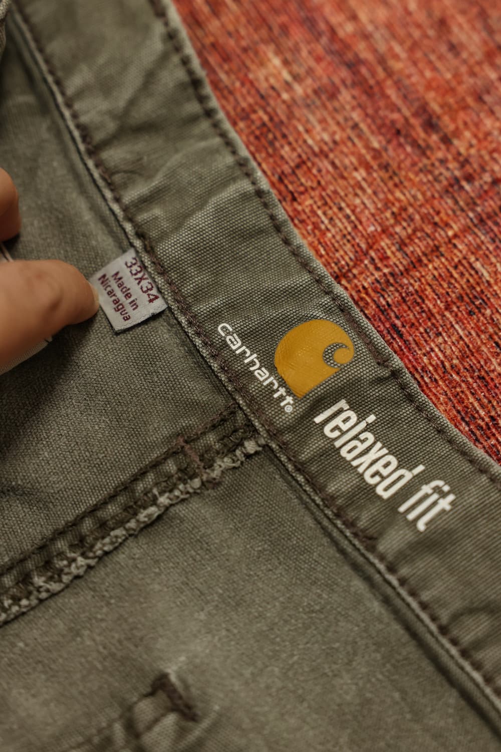 빈티지 칼하트 더블니 디스트레스드 판매 상품이미지7