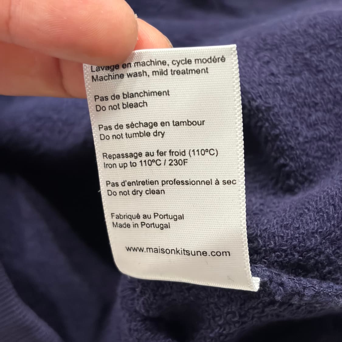 [L] 메종키츠네 라인프렌즈 맨투맨 네이비 B786 상품이미지8
