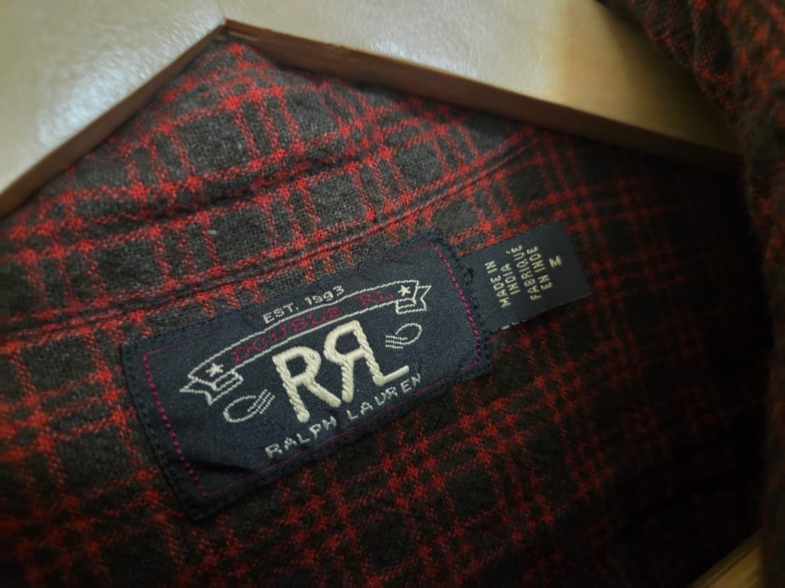 RRL 더블알엘 플래드 체크 워크 셔츠 M 상품이미지3