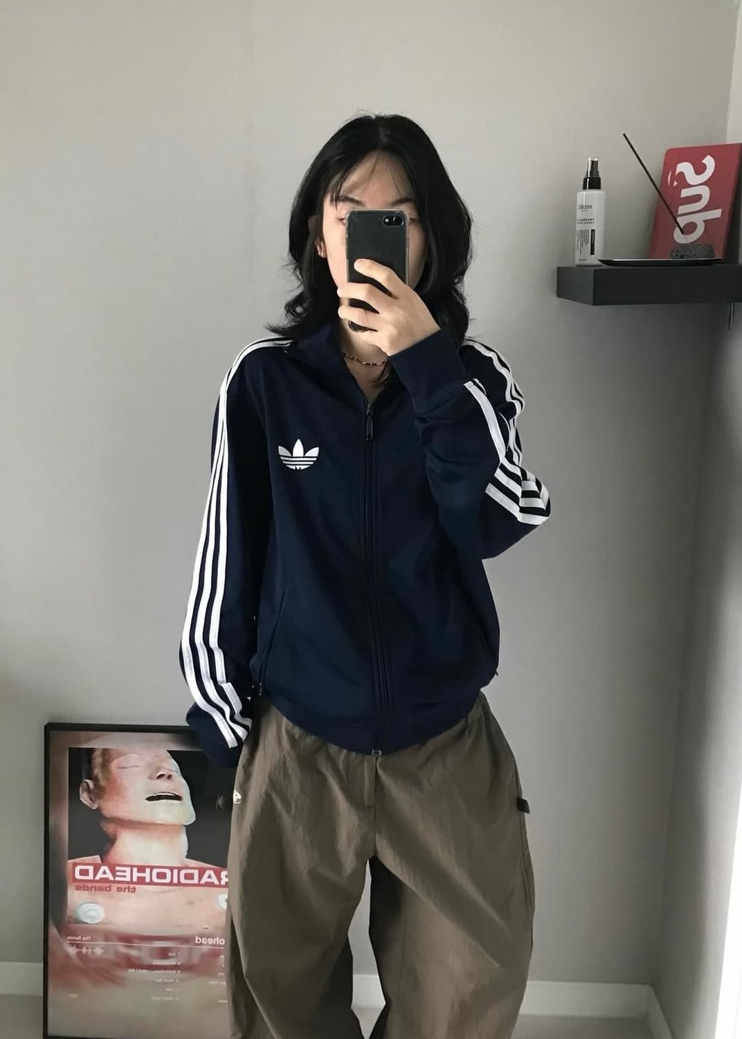 아디다스 구파이어버드 네이비 화이트 트랙탑 져지 상품이미지1