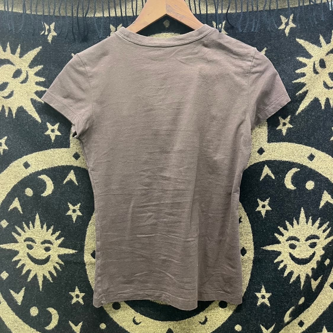 빈티지 보헤미안 오리엔탈 히피 플라워 딱붙핏 반팔티 K0005 상품이미지4