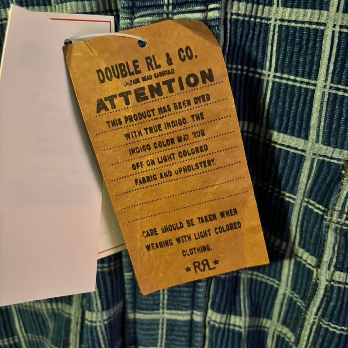 2XL RRL 인디고 체크 워크 셔츠 상품이미지6