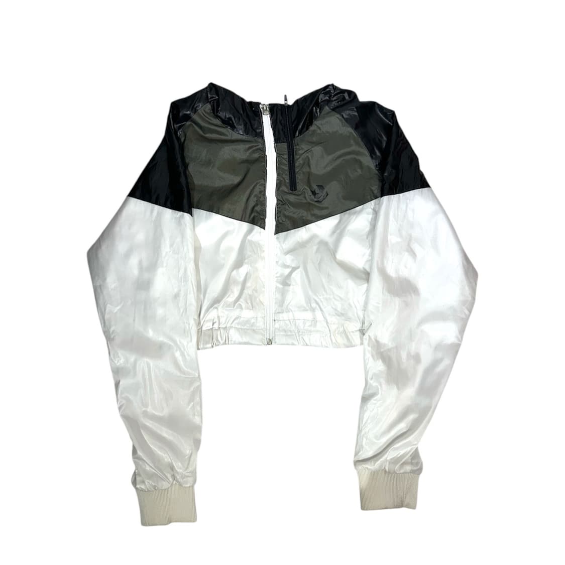 컨버스 화이트 블랙 크롭 후드 바람막이 트랙 자켓 105 상품이미지5