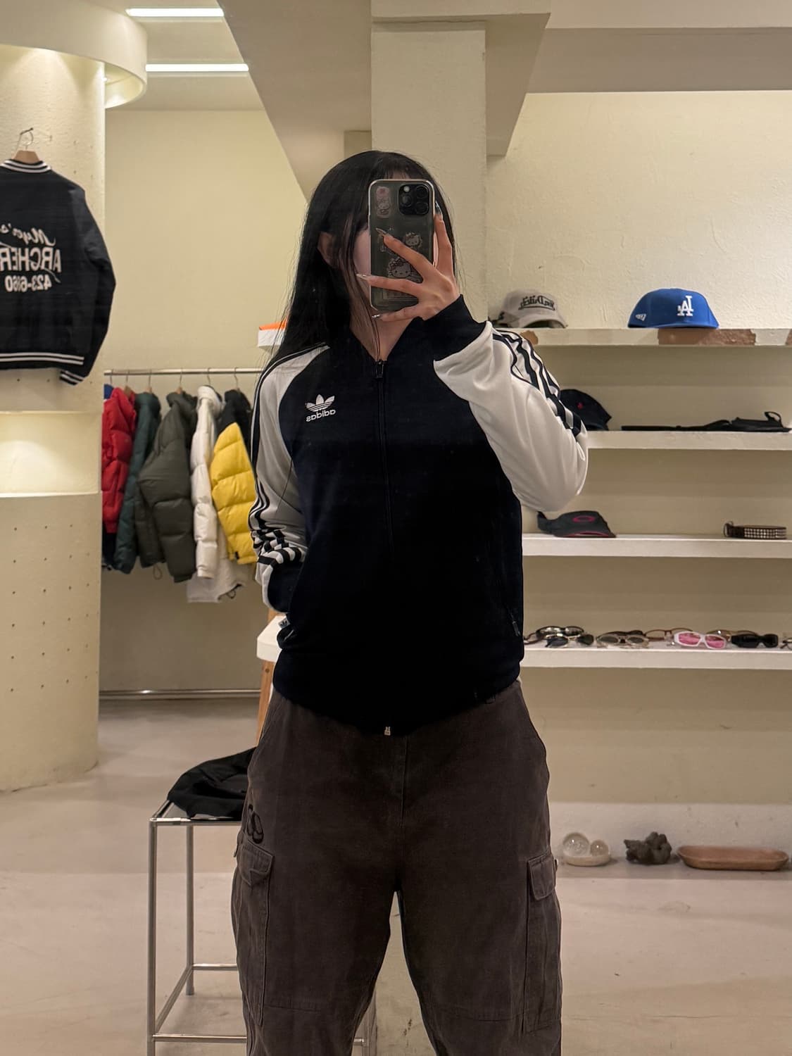 아디다스 레오파드 트레포일 빅로고 크롭 트랙탑 져지 U841 상품이미지1