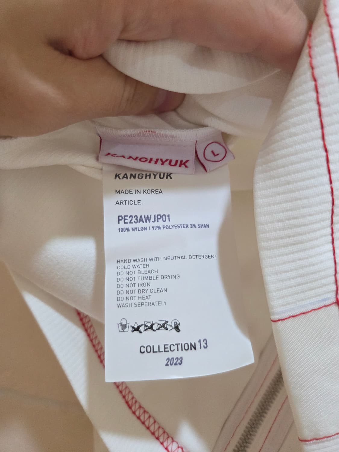 강혁 에어백 패치 저지 점퍼 L사이즈 새상품 상품이미지3