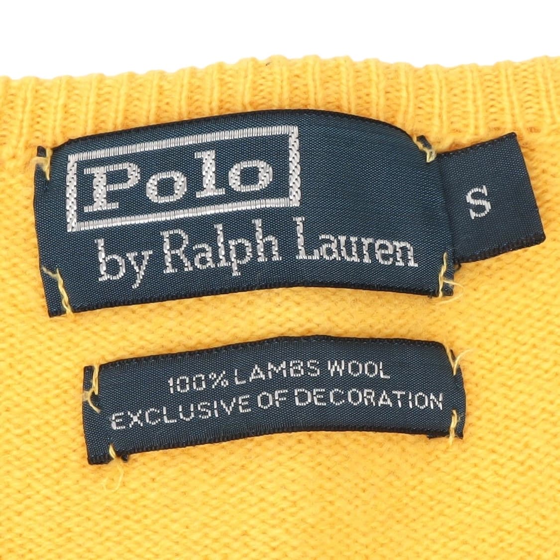 폴로 랄프로렌 옐로우 엘보우패치 브이넥 램스울 니트 상품이미지8