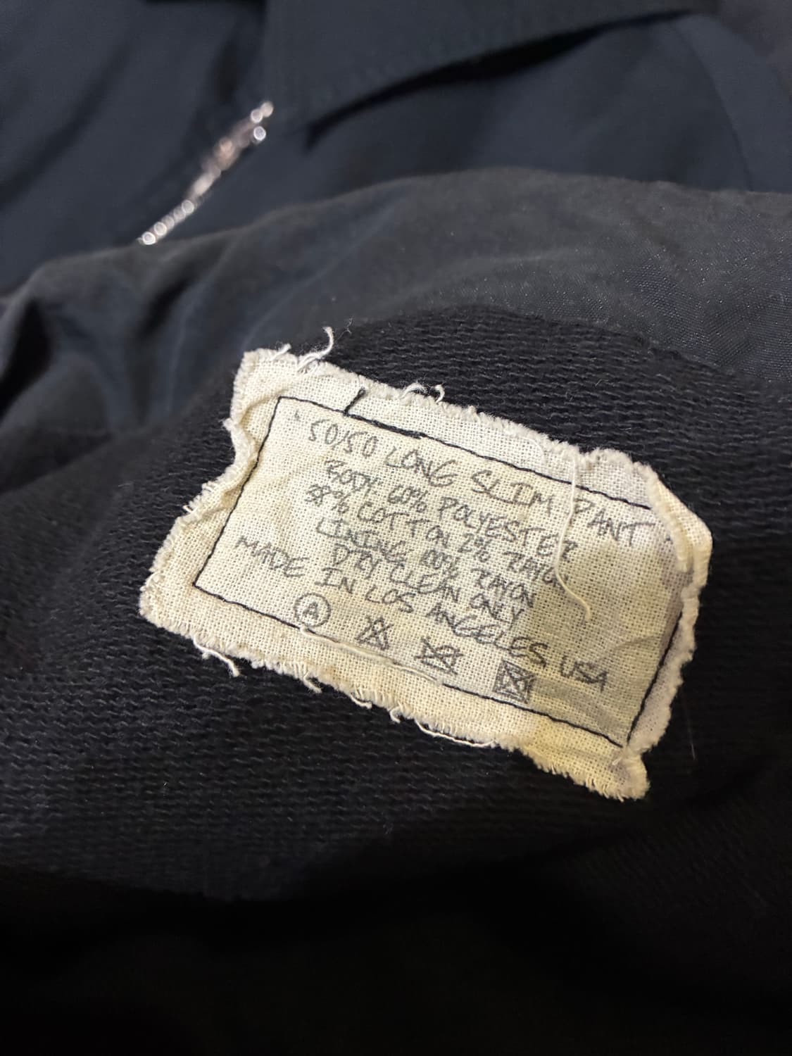 Greg Lauren 그렉로렌 폴앤샤크 50/50 팬츠 블랙 상품이미지4