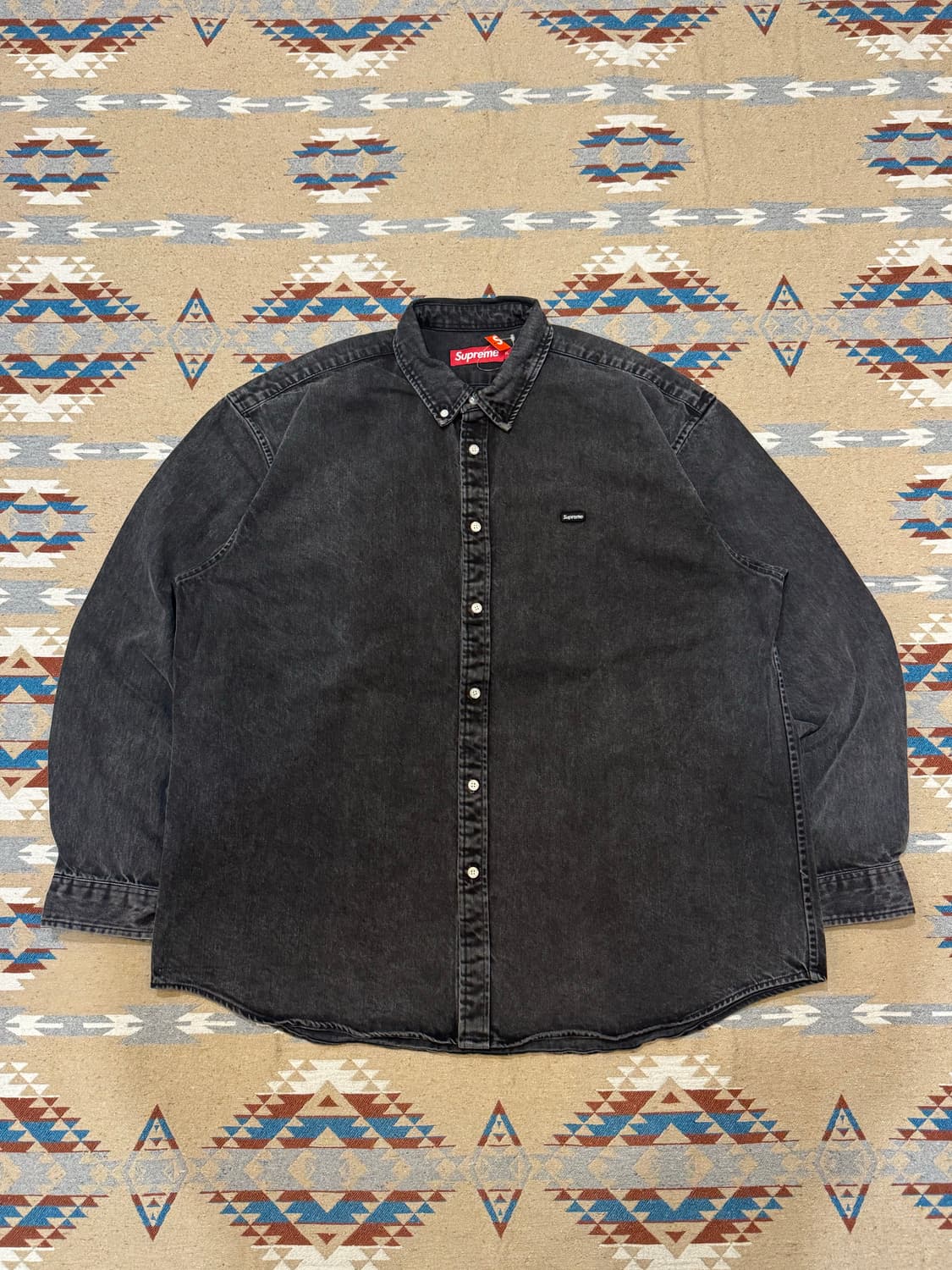 [XL] 슈프림 스몰박스 데님 셔츠 블랙 25FW 상품이미지2