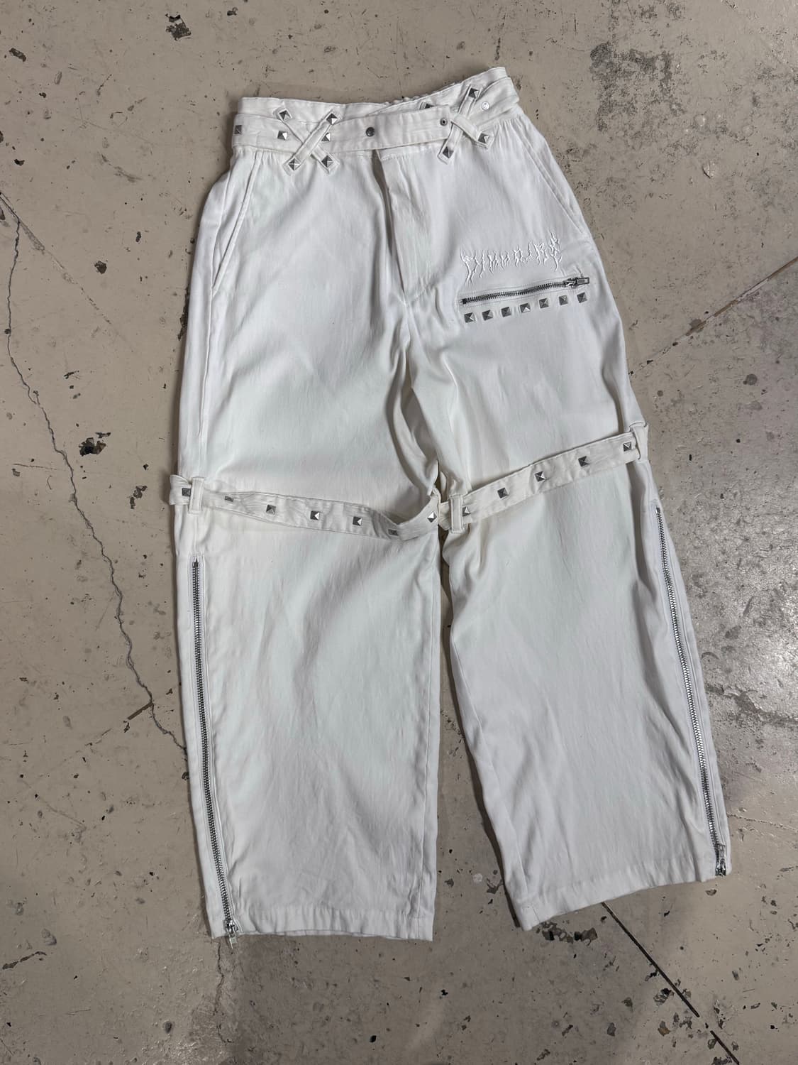 Dim Morie 버클 벨트 화이트 팬츠  상품이미지2