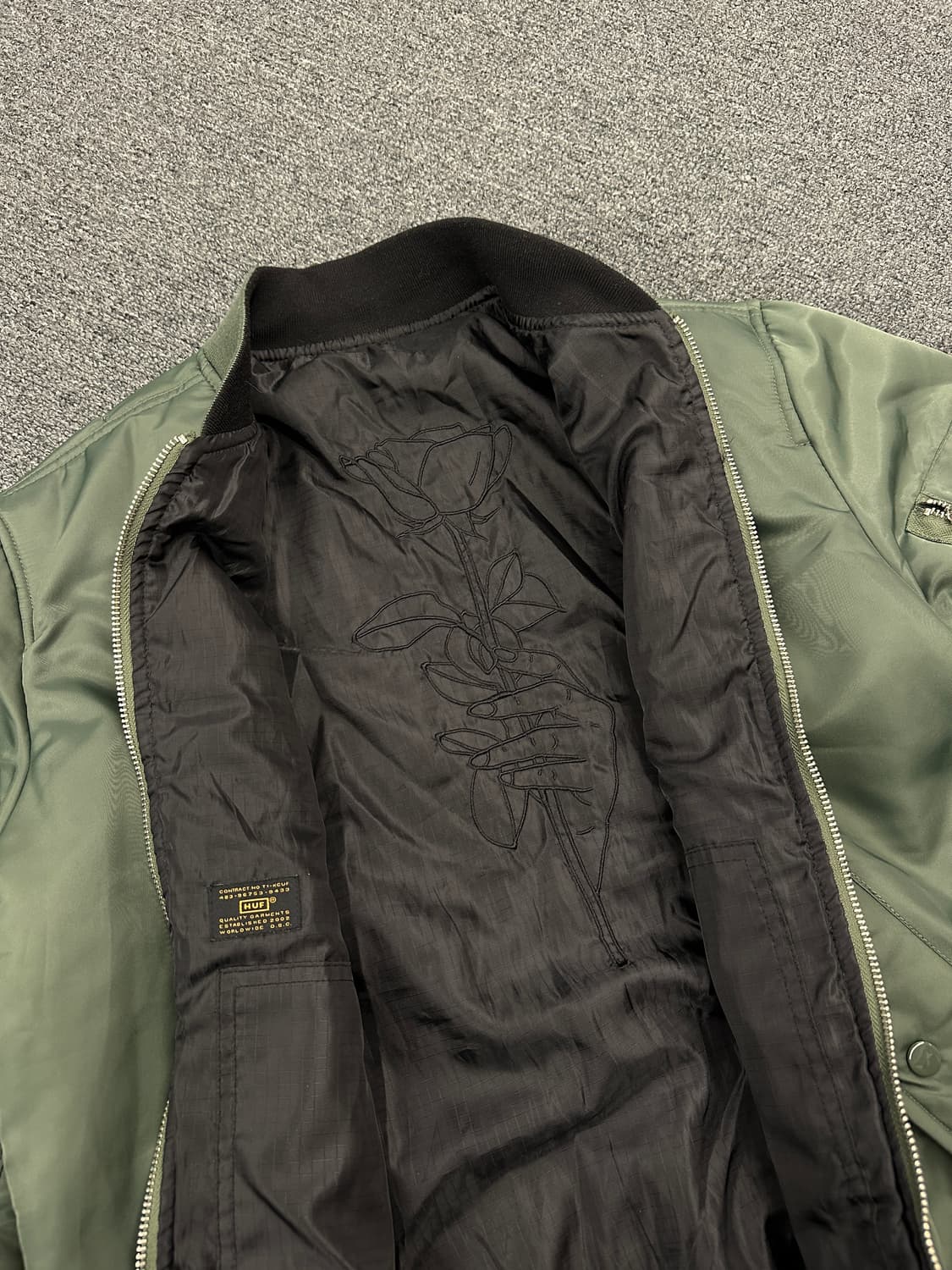 S) HUF 리버시블 봄버자켓 항공자켓  상품이미지5