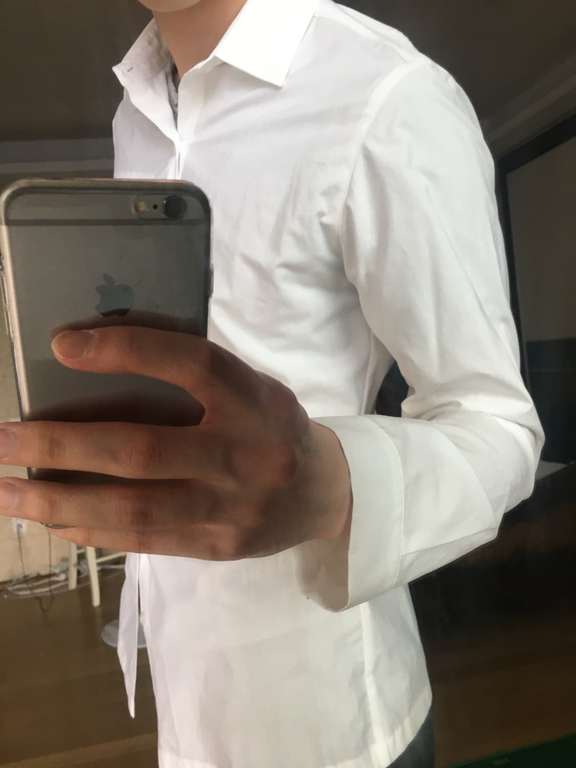 혜인서 화이트 핀 슬림셔츠 상품이미지7