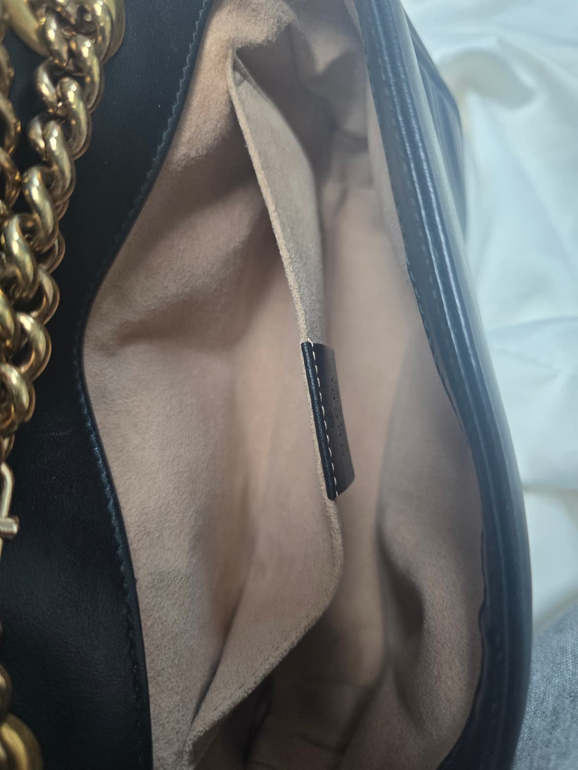 구찌 마몽 마틀라세 블랙 스몰 체인백 상품이미지8