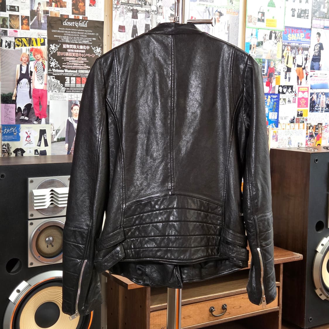 락시크 해체주의 논카라 양가죽 라이더 자켓 상품이미지5