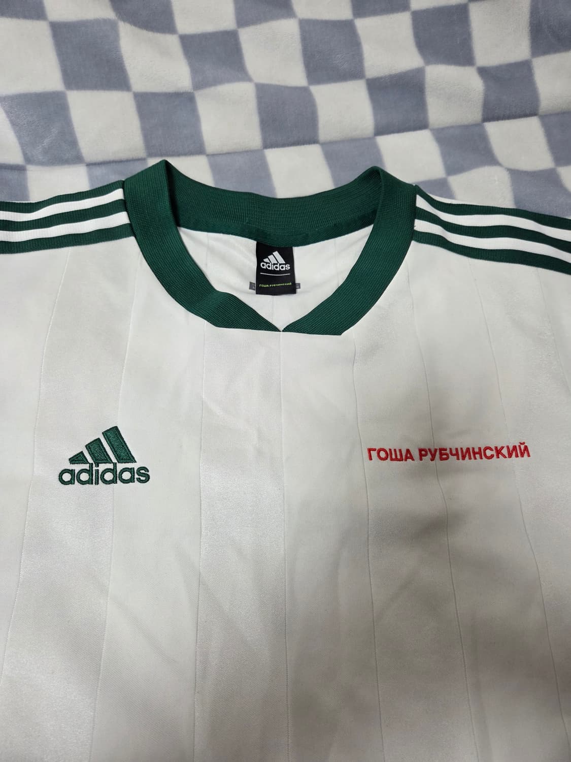 아디다스 GOSHA 고샤 루브친스키 콜라보 화이트 사커 져지 티셔츠 XL 상품이미지2