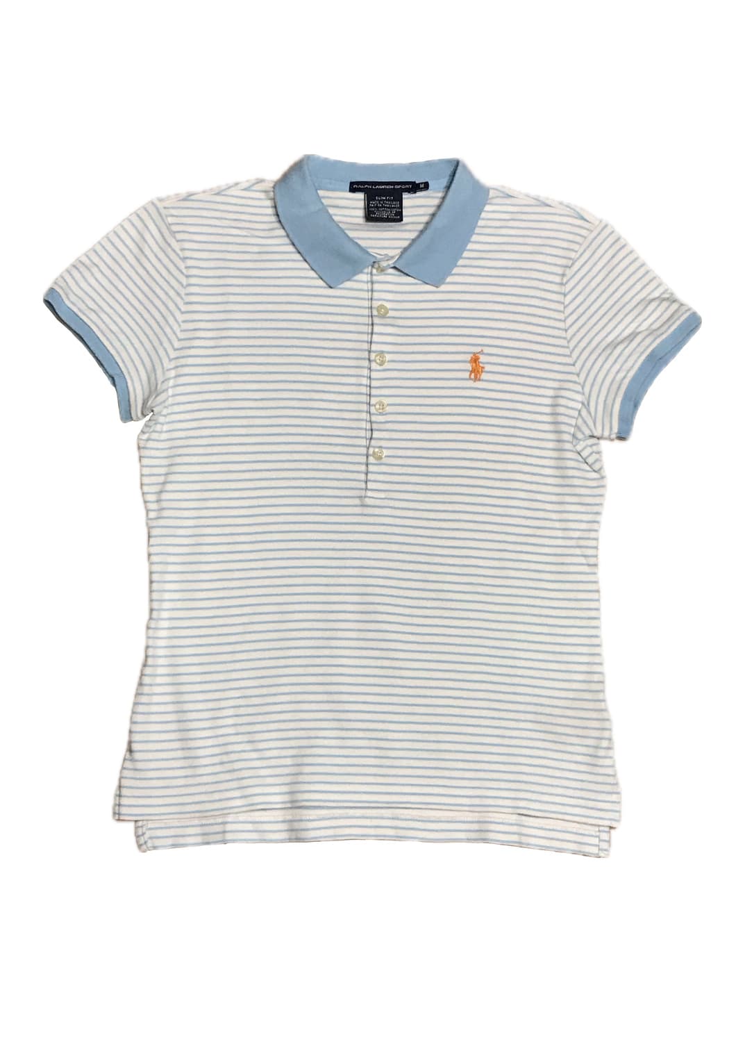 폴로 랄프로렌 베이비블루 스트라이프 슬림핏 티셔츠 상품이미지2